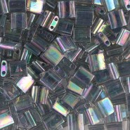 Miyuki tila 5x5mm Perlen - Dark grey rainbow luster TL-2440D